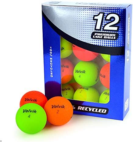 Second Chance Unisex’s Volvik Optic Grade A Lake Golf Balls, Multi-Coloured, Size 12