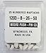 Moore Push-Pin 1203-B-26-50 Numbered Map Tacks, White, 25 Tacks per Pack