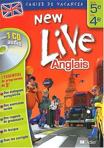 Download Cahier de vacances New Live : Anglais de la 5e à la 4e (1 livre + 1 CD audio) PDF