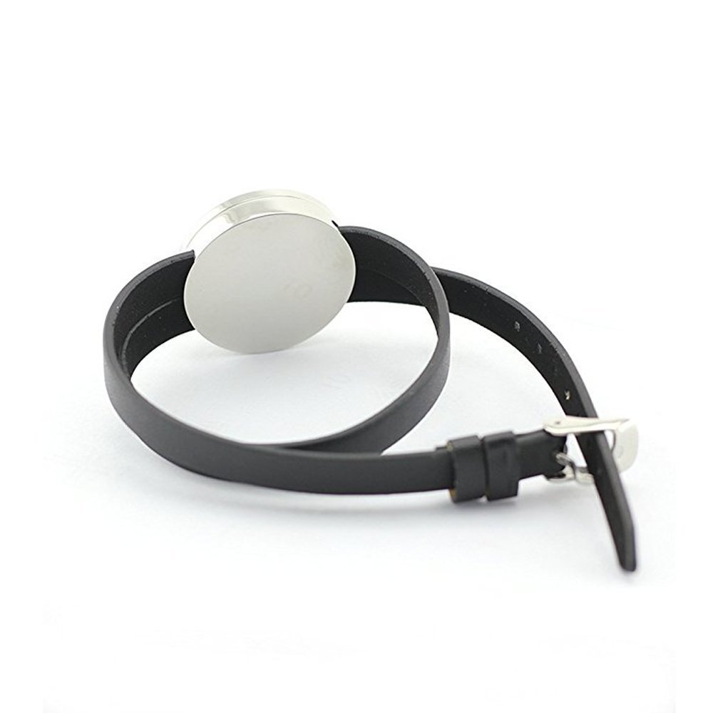 Aromatherapy/Essential Oil Diffuser Locket Bracelet Leather Band With 12 Color Pads Perfect Gifts for Kids Girls Women, Strap length 15.96\