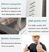 AXOTEN 304 Stainless Steel Electrical Box 60x50x18CM Weatherproof NEMA Project view 6