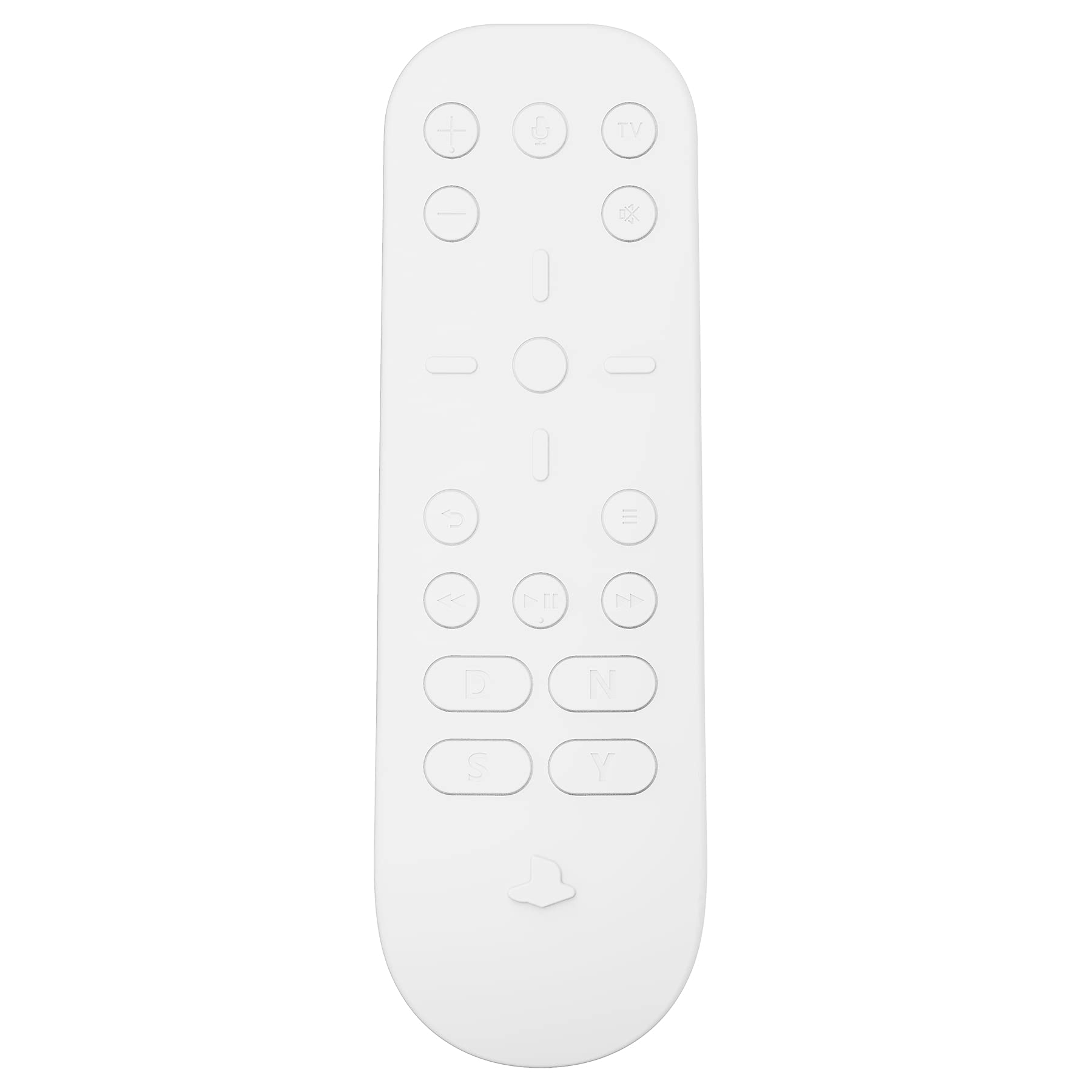PlayVital PS5 Media Remote Controller Compatible Silicone Case, Dedicated Protective Cover for PS5 Media Remote Control, Overall Protective Case [White]