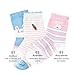 SUNBVE Toddler Girls' Bunny Fancy Fun Cotton Ankle Socks 5 Pack