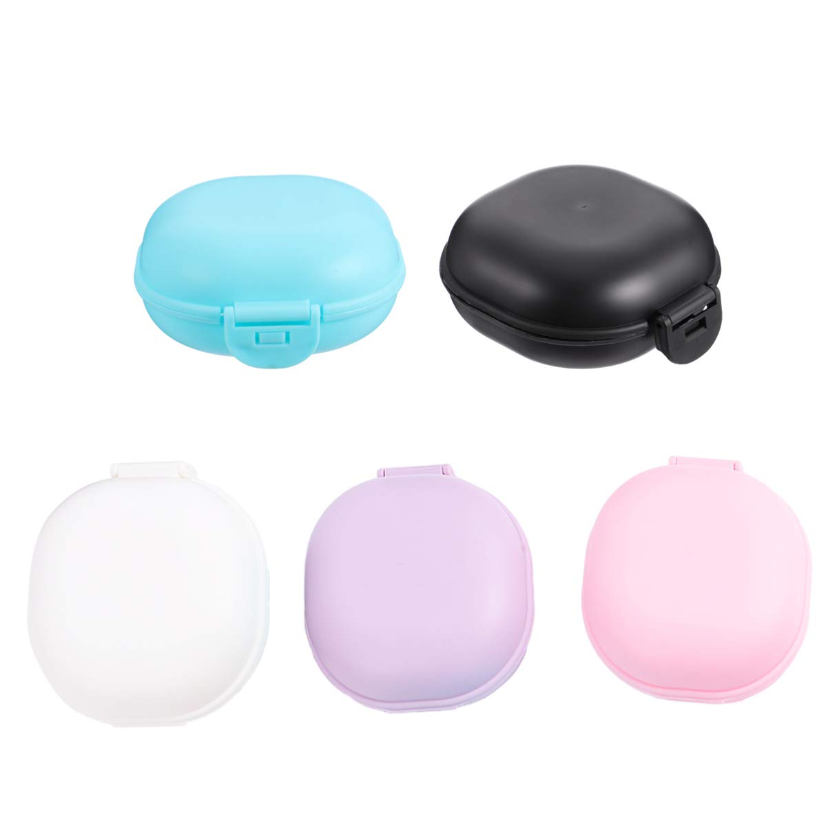 MILISTEN 5pcs Travel Soap Case with Lid Portable Plastic Soap Box Holder Container Leak Proof Soap Dish Saver for Home Bathroom Outdoor Hiking Camping