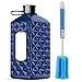 2.2 Litre(74OZ) Sport Water Bottle -Drinking Bottle- Portable Diamond Lattice Water Jug Durable & Extra Strong - BPA Free(Deep Blue)…
