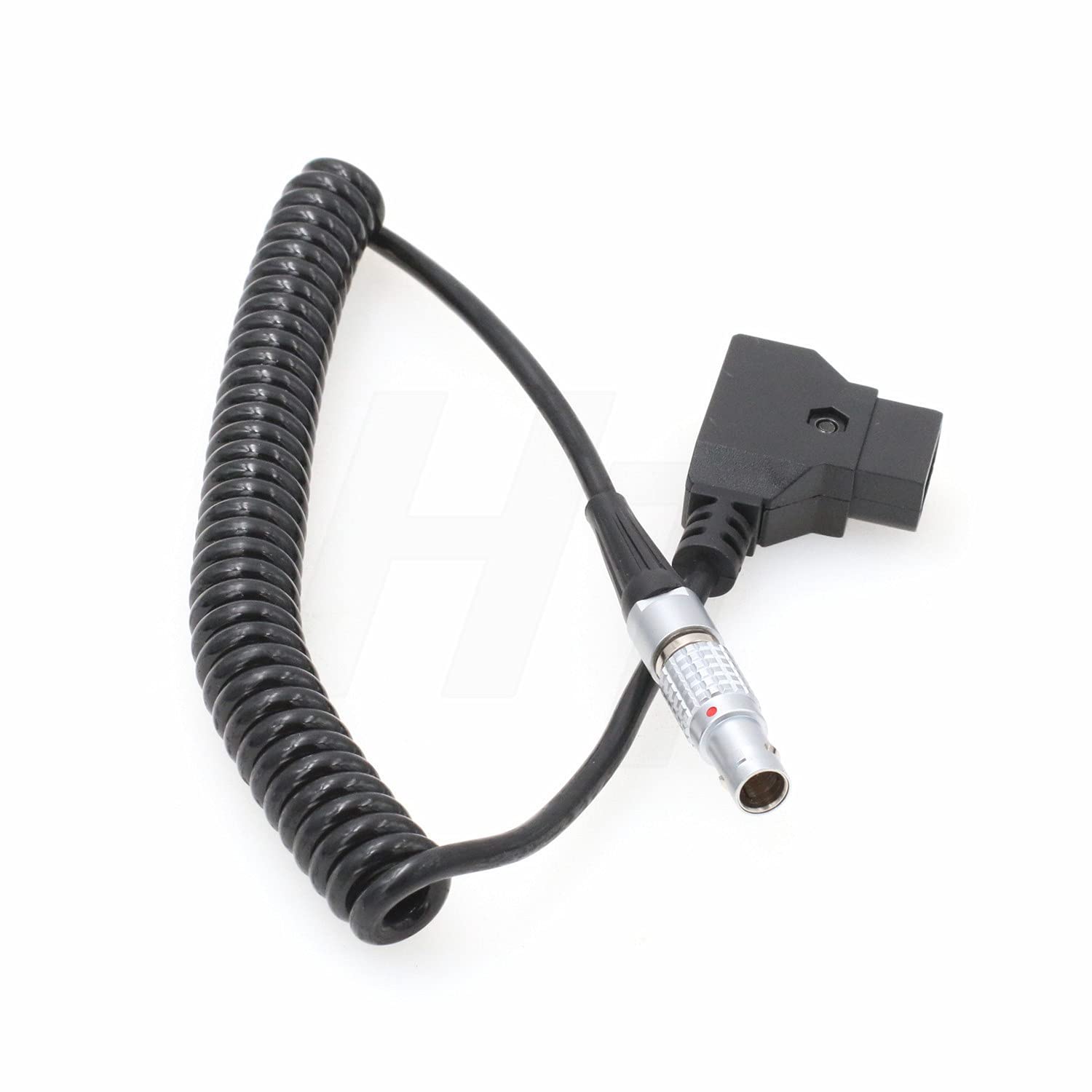 HangTon D-tap P-tap to 0B 2 Pin Male Coiled Power Cable for Teradek Bolt Bond, Transvideo SmallHD 703 Monitor, Zacuto Viewfinder, Z CAM E2 F6 S6 Camera and EVF