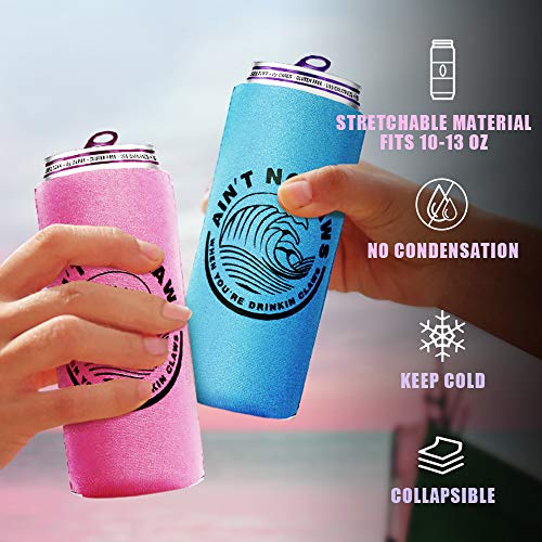 Skinny Can Coozie Slim Can Cooler for Slim Beer & Hard Seltzer, Skinny