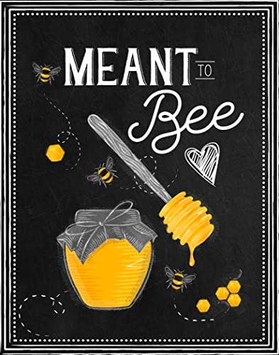Amazon.com: â€˜Meant to Beeâ€™â€™ Chalkboard Kitchen Wall Art Print - 11x14