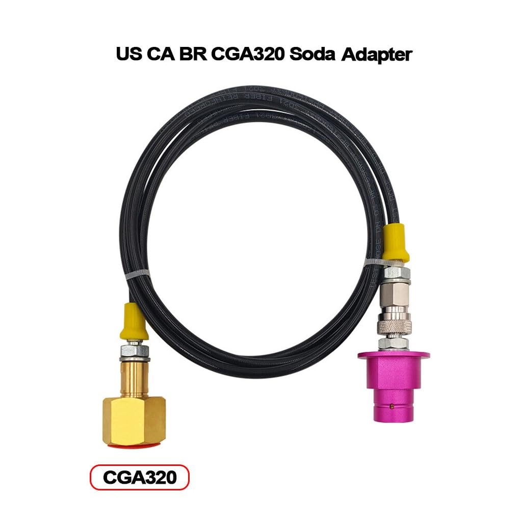 Soda Terra Machine Co2 Adapter Quick Connector Adapter Plastic Hose Compatible with Terra DUO Art Gaia Series (60inch)