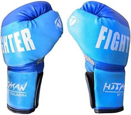 Hitman Fighter Blue Boxing Gloves Size-Large