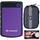 Transcend 2TB USB 3.1 StoreJet 25H3 Portable Hard Drive with Case + Cleaning Cloth