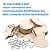 Glarks 240-Pieces 1.5 Inch Wooden Star/Circles/Heart Tags with Holes and Stainless Steel S Shaped Hook Connectors for Birthday Boards, Valentine, Decorations and DIY Crafts