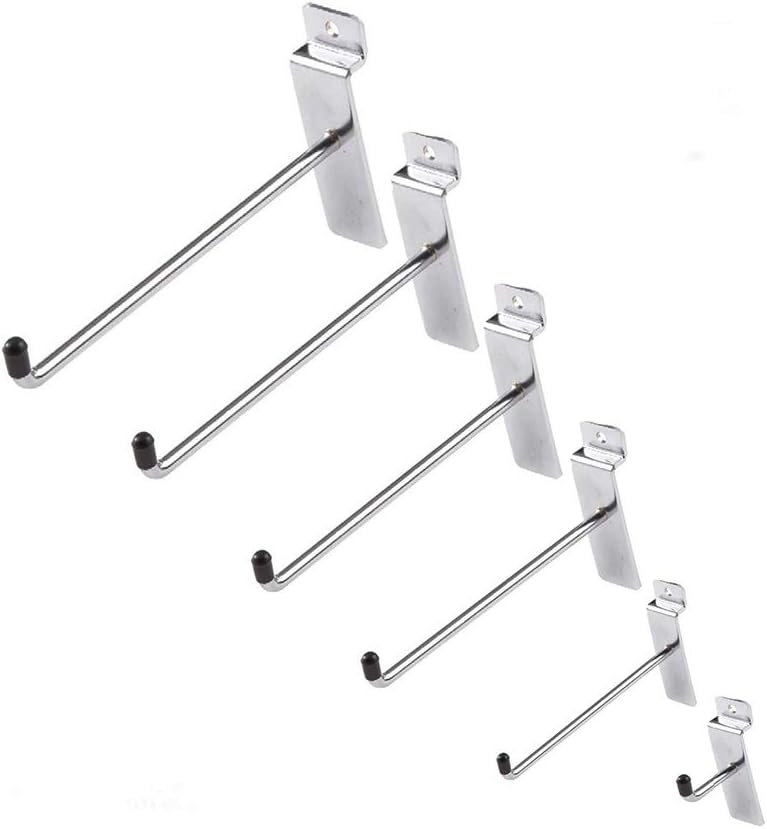 LeahWard Metal Hooks 45 Degree SLATWALL Slat Board Hooks Accessory