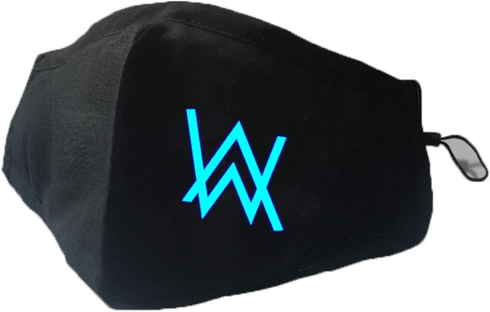 KXR Cosplay Accessories Alan Walker Mask Faded Cool Music Fan Night-Lighting Out Door Props Black
