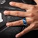 ThunderFit Silicone Wedding Rings for Men, 7 Rubber Engagement Bands 8.7mm Wide 2mm Thick