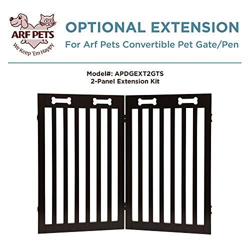 Arf Pets Freestanding Dog Gate with Door, 4 Panel 360° configurable