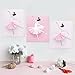 AmazingWall Dance Wall Decal Ballet Art Decor Painting on Canvas Baby Nursery and Girls Room Decor 9.84x11.81 3Pcs/Set
