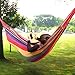 SONGMICS Cotton Hammock Swing Bed for Patio, Porch, Garden or Backyard Lounging - Heavy-Duty, Lightweight and Portable - Indoor Outdoor - Natural White UGDC210