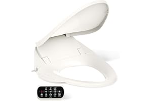 Kohler PureWash E750 Elongated Heated Bidet Toilet Seat, Touchscreen Remote Control, Biscuit, Quiet-Close Grip-Tight Lid, Self-Cleaning Wand, Warm Water Bidet, Adjustable Water Pressure, Nightlight