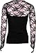 Spiral - Womens - GOTHIC ELEGANCE - Lace Neck Goth Top Black