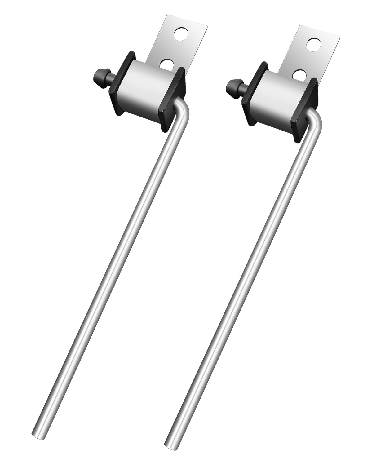 Photo 1 of 2 Pack of Universal Heavy Duty Exhaust Hanger Rod Stainless Steel with Rubber Isolator, 3" Rod 11" Long 90° Bent Exhaust Hange Bracket