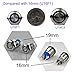 Ulincos Momentary Push Button Switch U19C3 1NO1NC Silver Stainless Steel Shell with 12V Blue LED Ring Suitable for 19mm 3/4