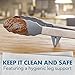 Silicone Kitchen Tongs Cooking Set - 3 Non-scratch Tongs - For All Your BBQ Grill and Serving Needs - Made From Long Lasting Stainless Steel with Silicone Tips - Non-slip Handles and Built-In Rests