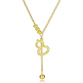 ZHOU LIU FU Sterling Silver Pendant Necklaces for Women Silver Gourd Beads Chain Pendant Dainty Necklace for Women Mother Lover Her Anniversary Birthday 15.7-17.7Inch/40-45cm D0615917