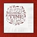 Canopy Street Most Wonderful Time of The Year Beverage Napkins / 25 White 3 Ply Paper Holiday Napkins With Red Foil / 4 3/4