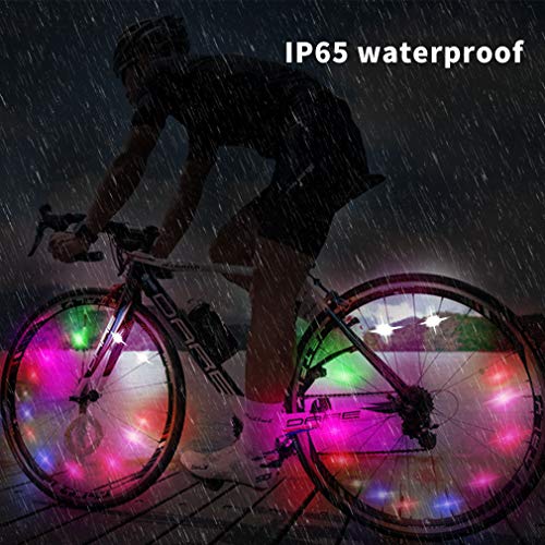 TINANA LED Bike Wheel Lights Ultra Bright Waterproof Bicycle Spoke Lights Cycling Decoration Safety Warning Tire Strip Light for Kids Adults Night Riding -1Pack (White)
