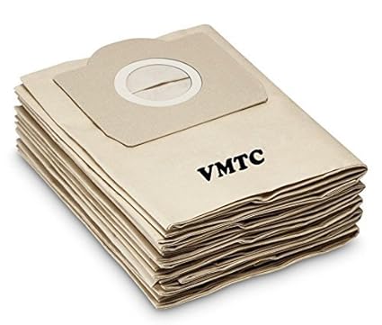 Vmtc Dust Bags For Karcher Wd(3, 3.200) Mv3 Set Of 5 (Beige)