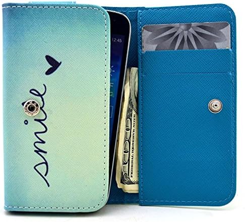 Orbic Slim Case,Universal Wallet Clutch Bag Carrying Flip Leather Smartphone Case with Card Slots for Orbic Slim 5.0 Inch-Smile Style