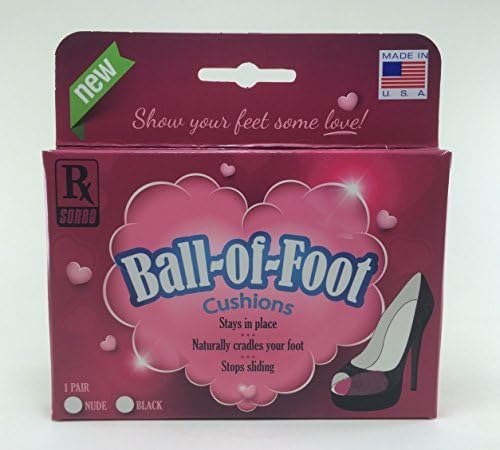 RX Sorbo For Her Ball-of-Foot Pad One Size Fits All (50% Thicker, Black) by Rx Sorbo