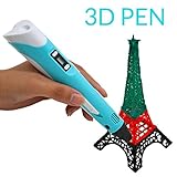 iTechCase INTELLIGENT PRINTING 3D PEN FOR KIDS 2017 NEWEST VERSION WITH LCD SCREEN, 3D DRAWING PEN WITH 3x3M ABS FILAMENT FOR FREE