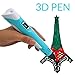 iTechCase INTELLIGENT PRINTING 3D PEN FOR KIDS 2017 NEWEST VERSION WITH LCD SCREEN, 3D DRAWING PEN WITH 3x3M ABS FILAMENT FOR FREE
