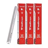 BOOST Vit B12, B6 + Aromatherapy Inhaler with L-Theanine, Taurine - Fruit Flavored Natural Energy Pen - 3 Pack