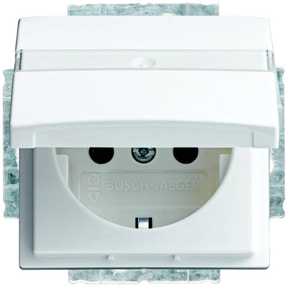 Busch-Jaeger Schuko Socket Outlet Insert 20 EUK-914 Alpine White Busch-Balance SI Socket 4011395191248