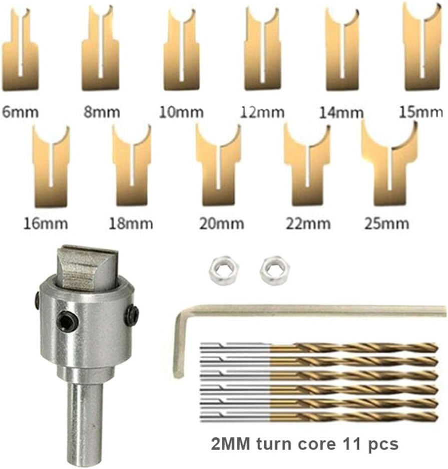 Finetoknow Beads Drill Bit Wooden Bead Maker Milling Cutter Set Woodworking Tool Kit