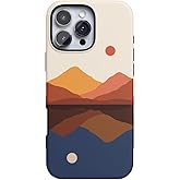 Casely iPhone 16 Pro Case | Opposites Attract | Day & Night Mountains | Bold Protective Design | Compatible with MagSafe