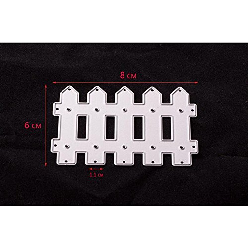 Dream_light Metal Cutting Dies, Embossing Dies Stencil Template Mould for DIY Scrapbooking Photo Album Paper Card Making Craft Wedding Party Decoration DIY Gift, Die-Cuts (Fence)
