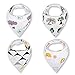 Baby Bandana Drool Bibs for Teething and Feeding, 4 pack Absorbent Cotton Modern Baby Gifts Set of Unisex Super-Stylish by Airbay