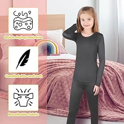 3 Set Girls Thermal Underwear Soft Long Underwear
