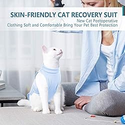 SUNFURA Cat Recovery Suit, Cat Onesie for Cats