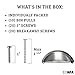 Ilyapa Satin Nickel Kitchen Cabinet Pulls - 3 Inch Hole Center Bin Cup Drawer Handles - 10 Pack of Kitchen Cabinet Hardware