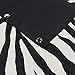DS BATH Zebra Black Shower Curtain,Polyester Fabric Shower Curtain,Print Shower Curtains for Bathroom,Contemporary Decorative Waterproof Bathroom Curtains,72 inches W x 72 inches H