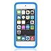 [2 Pack] Apple New iPod touch (6th Gen) Case- OMOTON Silicone Shock-Proof Case Cover for iPod touch 6 (2015 Julyd) (Blue)
