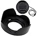 Fotodiox Reversible Lens Hood Kit for E-Mount PZ 16-50mm F3.5-5.6 OSS E-Mount Power Zoom Lens, Reversible Tulip Flower Hood w/Cap