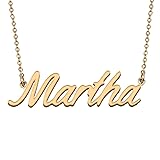 HUAN XUN Golden Martha Necklace with Names