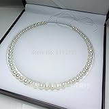 Anzona Beautiful 8-9Mm Round Freshwater Shell Pearls Loose Beads Semi-Finished Necklace Jewelry Jasper Natural Stone