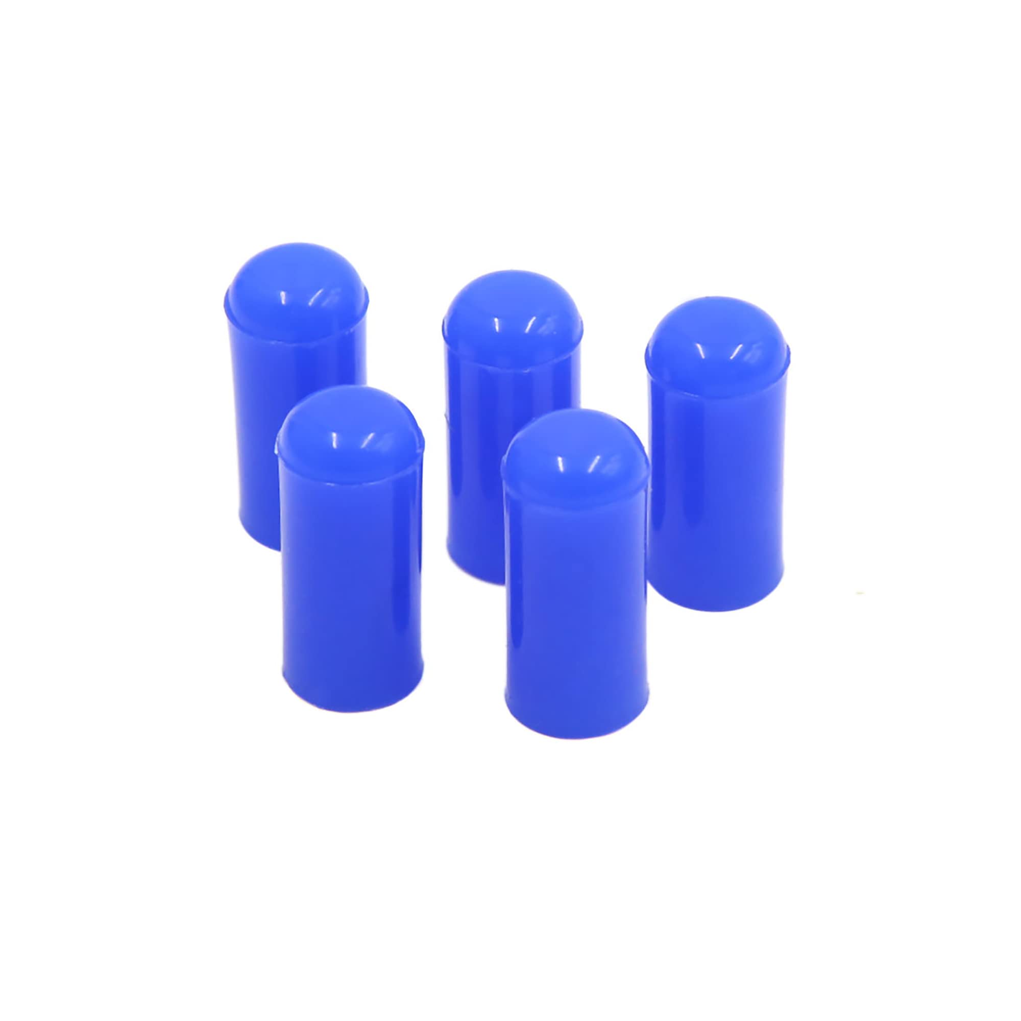 sourcingmap 5pcs 4mm 5/32" Silicone Blanking Cap Intake Vacuum Hose Bung Blue